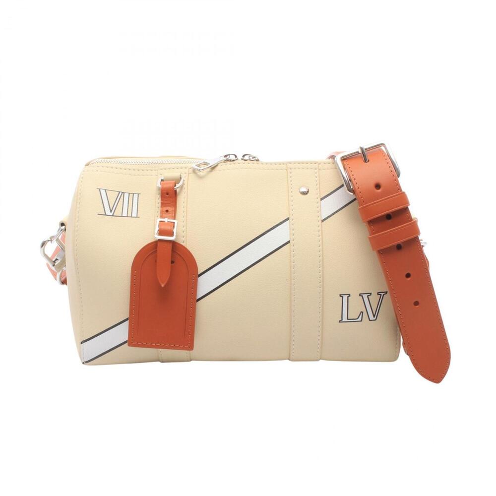 Louis Vuitton City Keepall Crème Shoulder Bag/Handbag, Leather, Men's, Ivory/...